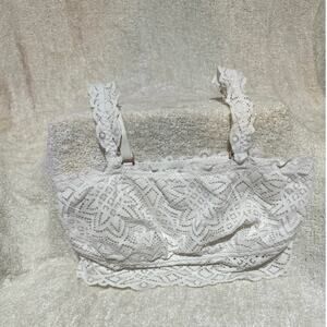 Arie White Lace Adjustable Bralette Size Medium